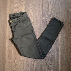 Zara green skinny jeans
